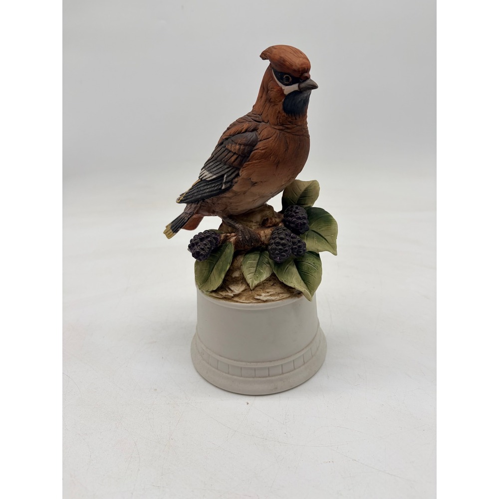 VTG  Porcelain Bird Figurine Lot of 3 Homco Doves Lefton Bobolink Cedar Waxwing - Picture 7 of 9